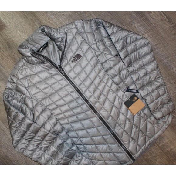 THE NORTH FACE WOMEN'S THERMABALL PUFFER JACKET GRAY SZ M NWT $200 - Picture 1 of 6
